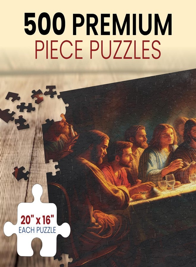 Steadfast Selections 500 pc 4-in-1 Christian Puzzles for Adults, Nativity, Bible, Religious Puzzles for Adults, Religious Jigsaw Puzzles - Image 5